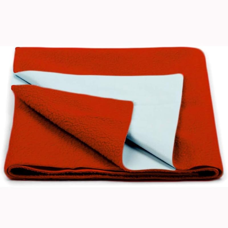 AMAR HOMES COMFORTABLE SLEEP AMAR Homes Waterproof Quick Dry Sheet for Baby| Bed Pad Anti-Piling Fleece Extra Absorbent Washable Matress Protector| Baby Bed Protector Sheet for Toddler Children, X-Large Size, 200 x 140cm,Red  - Image 1