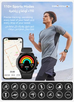 Smartwatch With HD AMOLED Display 370mAh  Round Smart Watch for Men Women，HD BT Calling，Multi Sport Modes，IP68 Waterproof，Real-Time Heart Rate & SPO2 Monitoring，GPS Tracking，Ultra-Smart Watch Black - pzsku/Z6FE2B37D53FB25A0337AZ/45/_/1722521904/a1ff296d-9e0e-47cd-9e2c-afcf047fbbfc