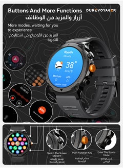 Smartwatch With HD AMOLED Display 370mAh  Round Smart Watch for Men Women，HD BT Calling，Multi Sport Modes，IP68 Waterproof，Real-Time Heart Rate & SPO2 Monitoring，GPS Tracking，Ultra-Smart Watch Black - pzsku/Z6FE2B37D53FB25A0337AZ/45/_/1722521969/9c1826b6-6293-4408-8753-93bf2ec386bc