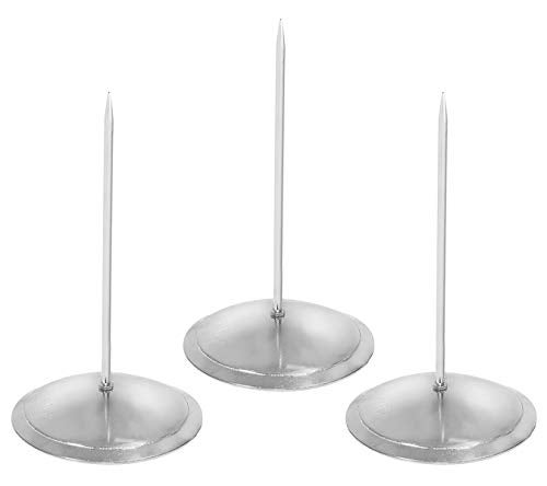 NISUN 180MM Paper Memo Holder, Stainless Steel Receipt Holder, Straight Rod Paper Memo Holder Spike, Bill Fork for Bill Receipt Note Paper Order Office Desk (3 Pack) - Image 1