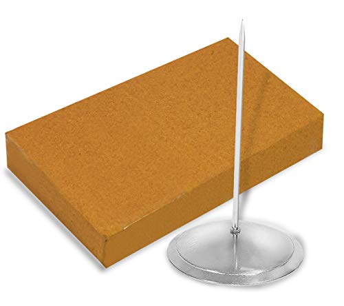 NISUN 180MM Paper Memo Holder, Stainless Steel Receipt Holder, Straight Rod Paper Memo Holder Spike, Bill Fork for Bill Receipt Note Paper Order Office Desk (3 Pack) - Image 4