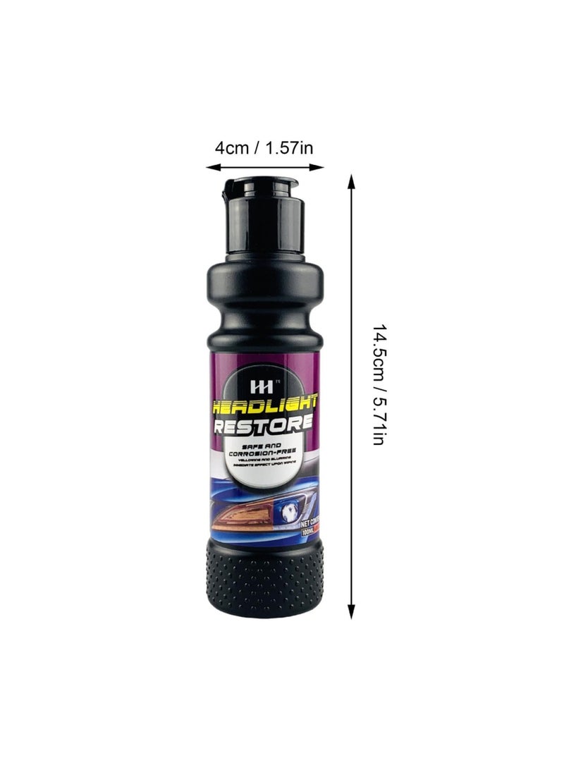 SYOSI Car Headlight Cleaner, 100ml Car Headlight Cleaner Spray, Restores and Polishes Headlights, Heavy Duty Headlight Clear Coat Spray, Fast & Cleaner and Restorer, for Headlights, Taillights  - Image 5