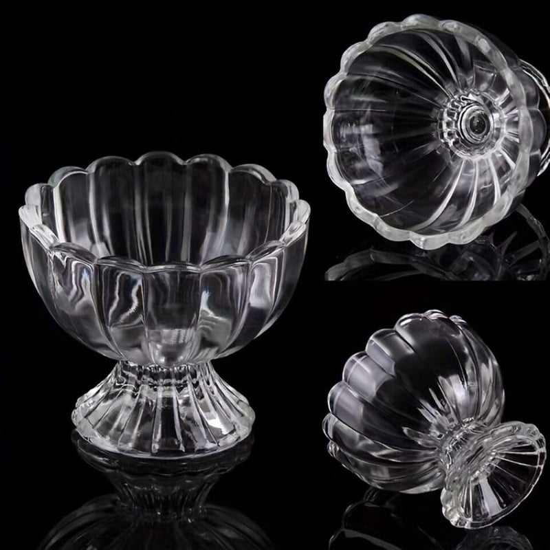 Vency Exquisite Glass Ice Cream Bowl Set of 12 Premium Dessert Bowls set of 12 for IceCream Fruit and More Perfect for Serving and Enjoying Your Favorite Frozen Treats set of 6 x 2 Set Of 12 120ml - Image 3