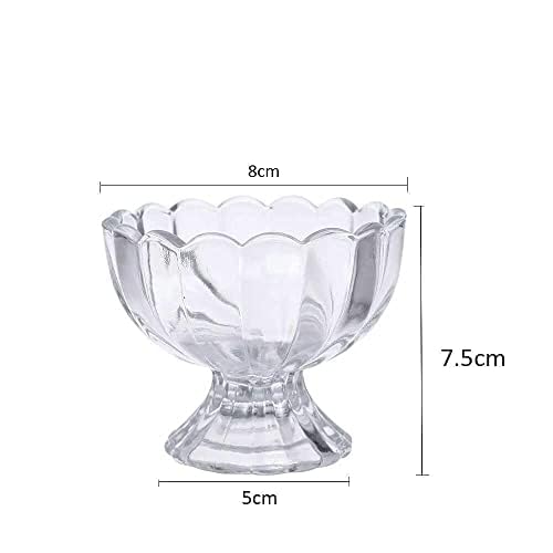 Vency Exquisite Glass Ice Cream Bowl Set of 12 Premium Dessert Bowls set of 12 for IceCream Fruit and More Perfect for Serving and Enjoying Your Favorite Frozen Treats set of 6 x 2 Set Of 12 120ml - Image 4