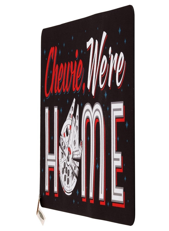 Open Road Brands Disney Star Wars Door Mat - Chewie We're Home Rubber Door Mat with Millenium Falcon - Image 2