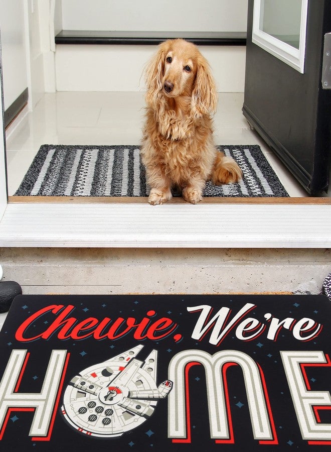 Open Road Brands Disney Star Wars Door Mat - Chewie We're Home Rubber Door Mat with Millenium Falcon - Image 5