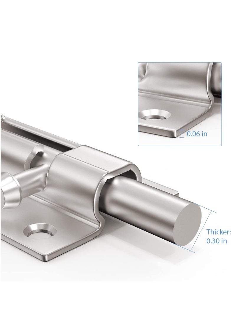 Generic - Door Security Slide Latch Lock, Heavy Duty Solid Thicken Steel, Gate Barrel Bolt, Door Lock for More Security and Privacy - Image 1