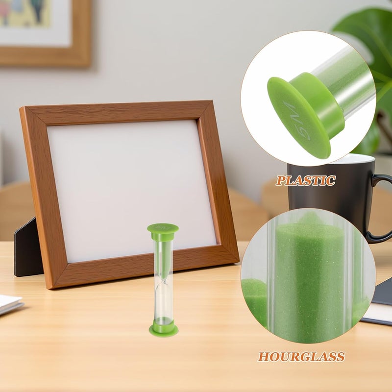 10pcs 5-Minute Sand Timer, Mini Hourglass Sandglass Timer for Classroom, Home, Toothbrushing, and Games, Light Green Plastic Sand Clock - Image 4