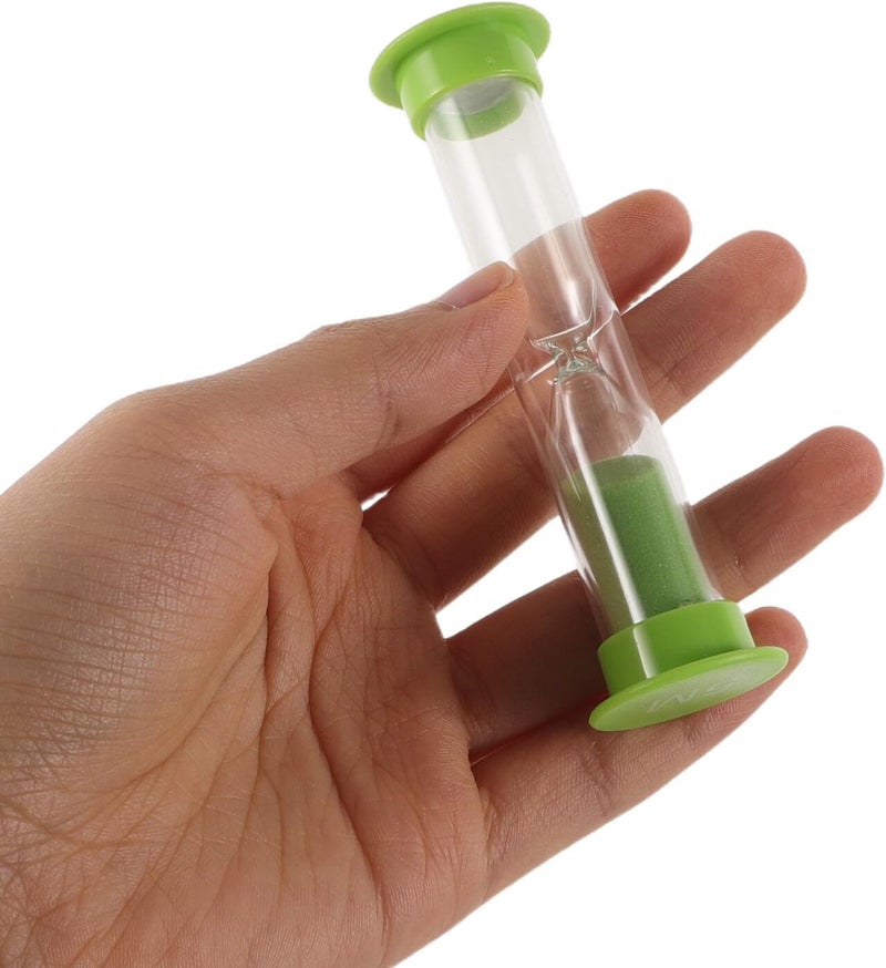 10pcs 5-Minute Sand Timer, Mini Hourglass Sandglass Timer for Classroom, Home, Toothbrushing, and Games, Light Green Plastic Sand Clock - Image 3