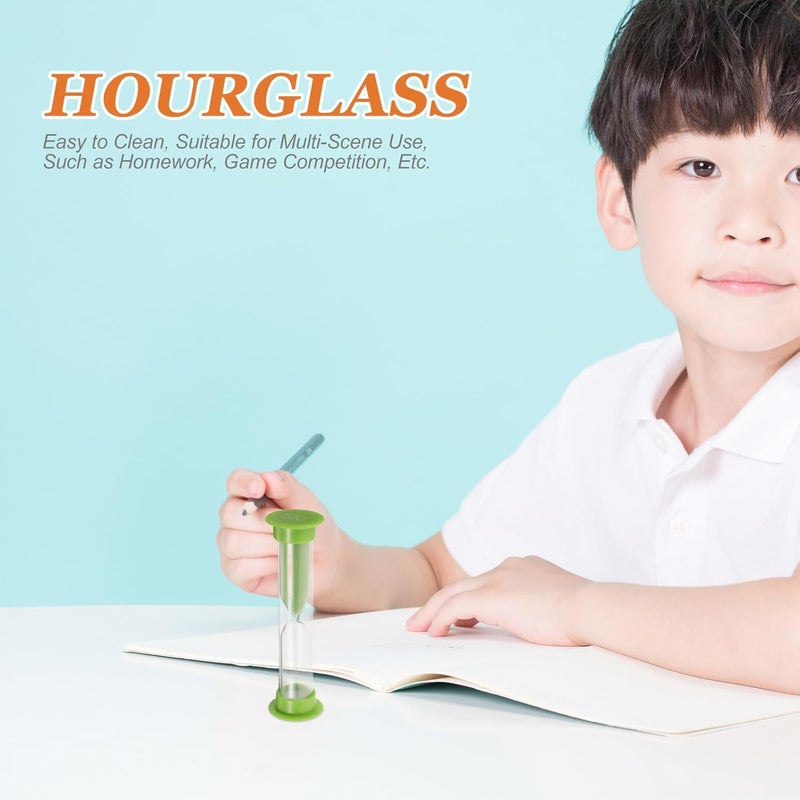 10pcs 5-Minute Sand Timer, Mini Hourglass Sandglass Timer for Classroom, Home, Toothbrushing, and Games, Light Green Plastic Sand Clock - Image 5