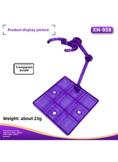 HG/RG/BB/SDrobot Soul Bracket Clip Waist Suitable For Gundam Model Hand Doll SHF Saint-Color:Xh-958 Bracket: Transparent Purple