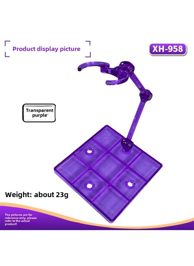 Generic - HG/RG/BB/SDrobot Soul Bracket Clip Waist Suitable For Gundam Model Hand Doll SHF Saint-Color:Xh-958 Bracket: Transparent Purple - Image 1