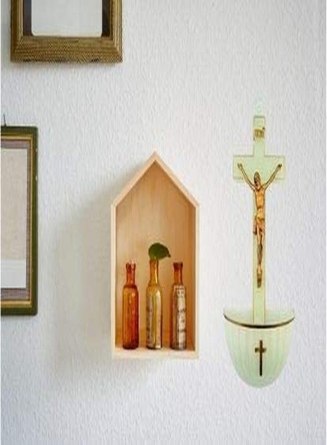 CB Holy Water Fonts for Home Catholic, Jesus Christ Crucifixion, Molded Acrylic Decoration, Luminous, 5 Inch - Image 3