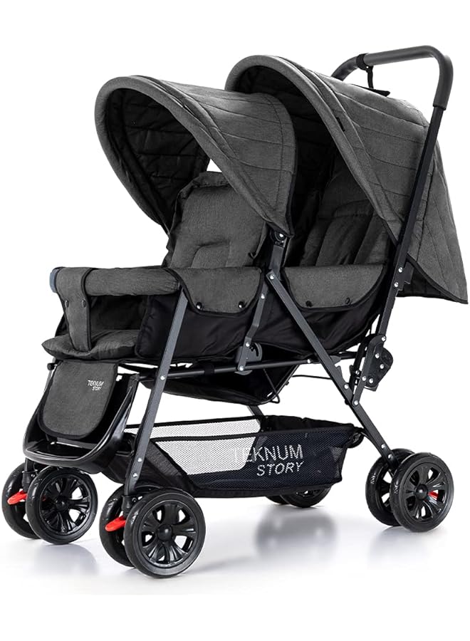erorex Double Twin Baby Stroller Pramshock Proofwide Seat And Canopy360 Degree Rotating Wheelsbig - Image 1