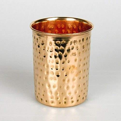 HarLen Ukal Pure Copper Handmade Hammered Tumbler Jug Pitcher and 2 Copper Tumbler Glass Set for Ayurveda Yoga health benefits 50 Ounce  - Image 4