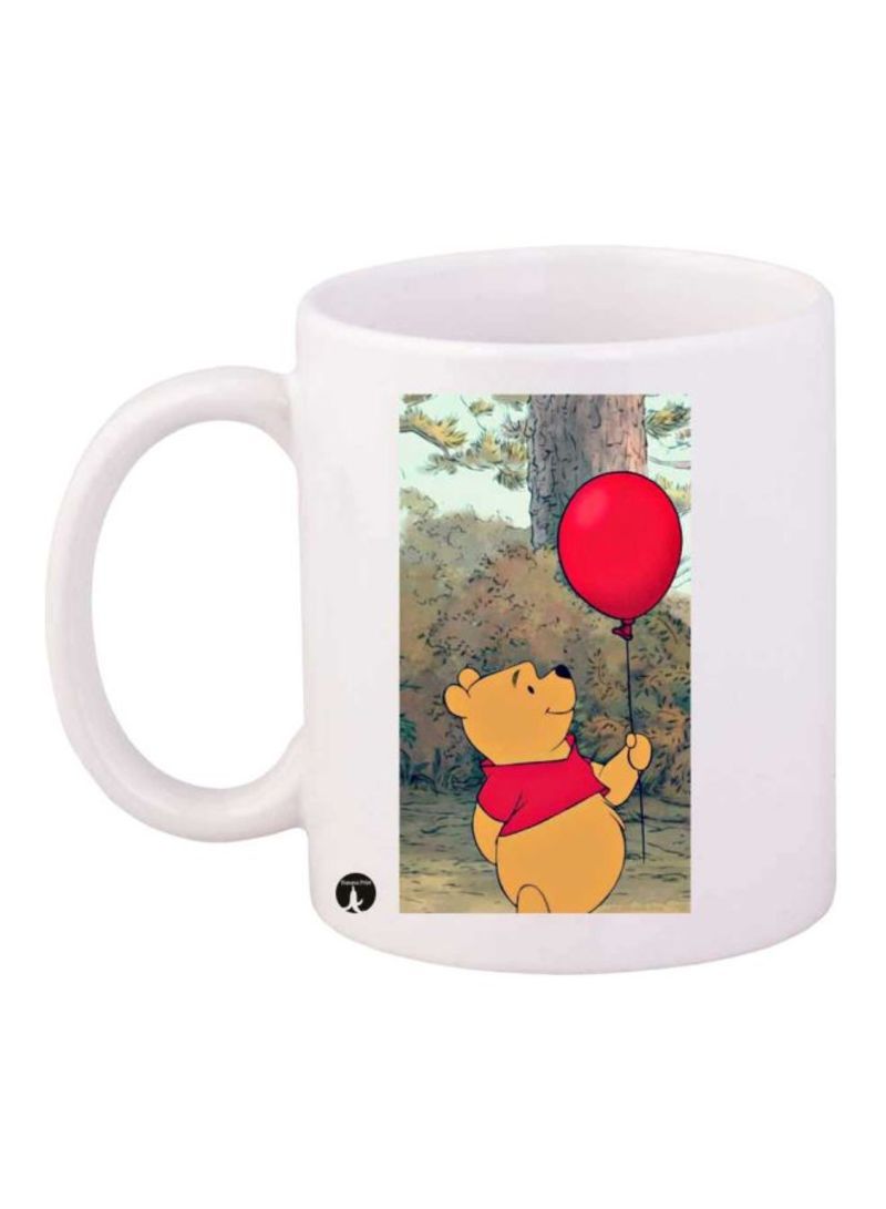 RKN Winnie The Pooh Printed Mug White/Brown/Red Standard Size