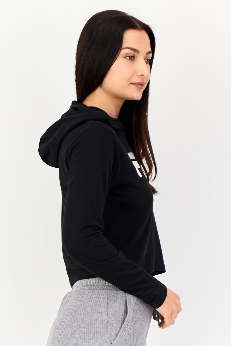 FILA Women Sportswear Fit Long Sleeve Outdoor Sweatshirts, Black - Image 4