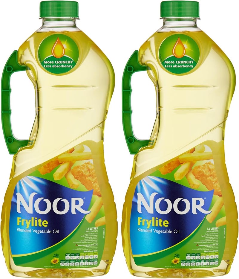 Noor Frylite Blended Vegetable Oil 2 Pack 1.5 Liter - Image 1
