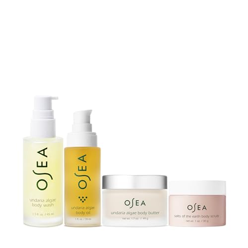OSEA Bodycare Bestsellers Skincare Set 4piece Body Travel Set 1oz Body Oil Body Butter Body Scrub Body Wash - Image 3