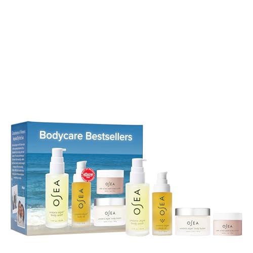 OSEA Bodycare Bestsellers Skincare Set 4piece Body Travel Set 1oz Body Oil Body Butter Body Scrub Body Wash - Image 1
