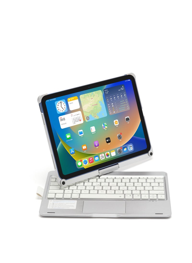GULFLINK 450mAh Wireless Keyboard Case with TouchPad for ipad 10.9 inch 2022 White  - Image 5