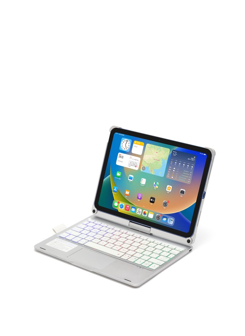 GULFLINK 450mAh Wireless Keyboard Case with TouchPad for ipad 10.9 inch 2022 White  - Image 4
