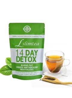 14 Day Detox Tea Bags, Organic Weight Loss Tea, Promotes Fat Digestion and Absorption, Aids Bowel Movement, Support Healthy Digestive and Metabolism, Reduces Accumulation of Abdominal Fat