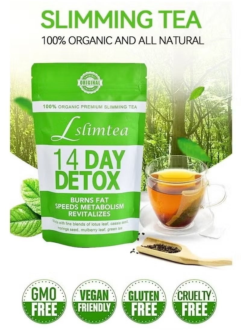 Wins Town - 14 Day Detox Tea Bags, Organic Weight Loss Tea, Promotes Fat Digestion and Absorption, Aids Bowel Movement, Support Healthy Digestive and Metabolism, Reduces Accumulation of Abdominal Fat - Image 1