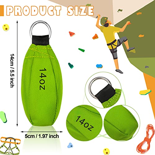 Oudain 4 Pieces Bulk Throw Weight Bags Multi-Layer Outdoor Throw Weight Bags Arborist Durable Climbing Rope Bag Professional Multi Throw Bag for Tree Rock Spelunking (Green) - Image 2