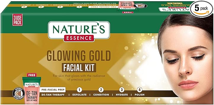 Nature's Essence Natures Essence Glowing Gold Facial Kit 60Grams15ML - Image 1