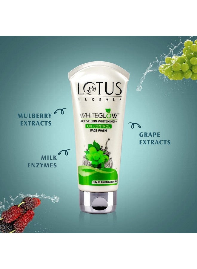 LOTUS HERBALS White Glow Active Skin Whitening And Oil Control Facewash 100G  - Image 3
