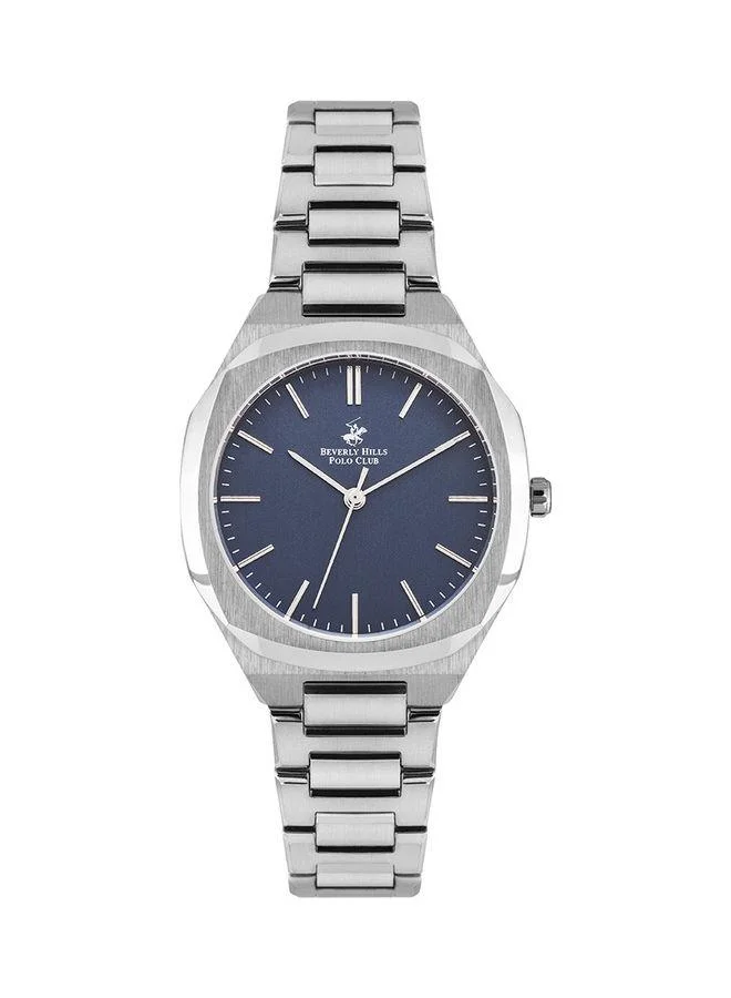 بيفرلي هيلز بولو كلوب Beverly Hills Polo Club Women's VX51 Movement Watch, Analog Display and Metal Strap - BP3024X.390, Silver