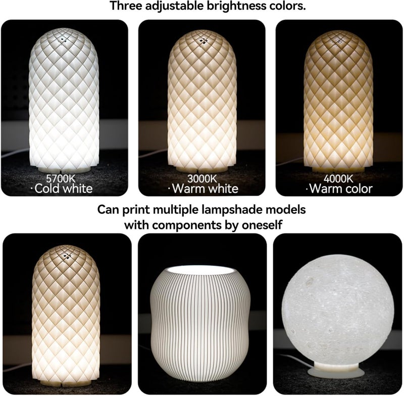 KASTWAVE 3D Printer LED Lamp Kit 001 - Compatible with Bambu Lab Models,White 3000K Light, USB Powered, Easy Assembly, Makerworld Maker's Supply, 2 Pack - Image 4