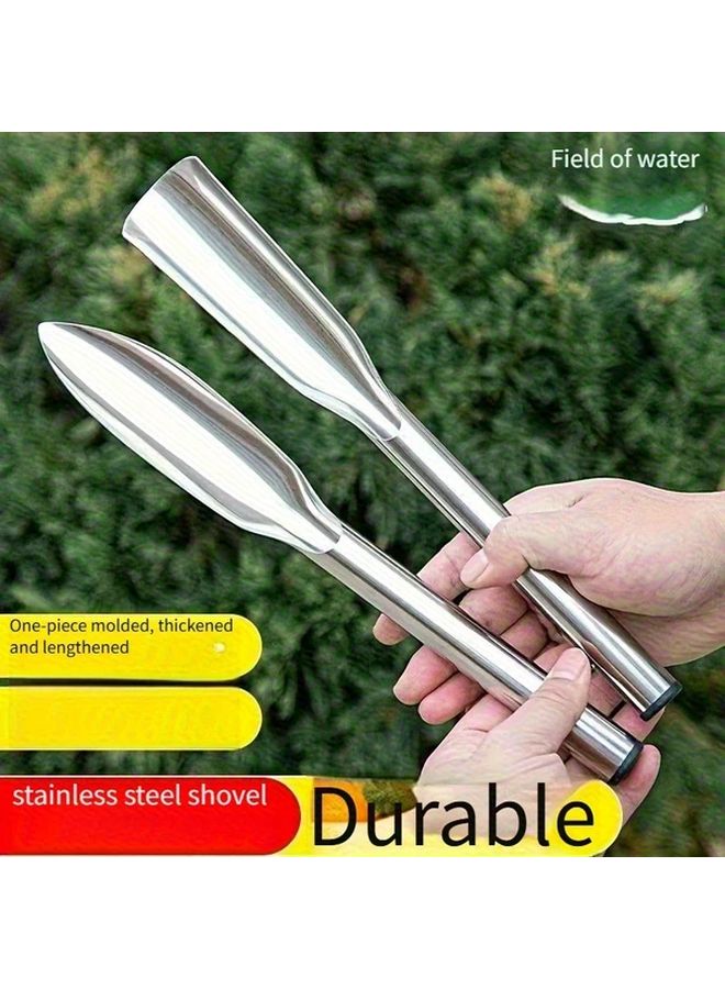 2 Pack Pointed And Flat Head Stainless Steel Garden Trowel For Planting Weeding - Image 2
