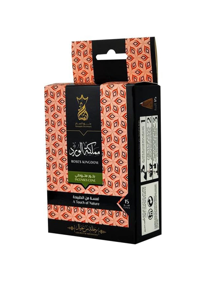 2 boxes of Ansam pyramid incense - 15 cones inside each box (Kingdom of Roses) - Image 1