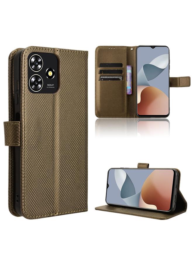 The Bros Case For ZTE Blade A73 4G Diamond Texture Leather Phone Case