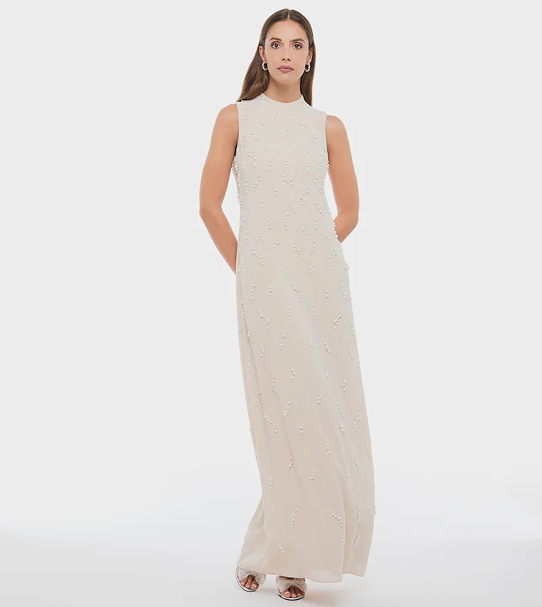 BCBG BCBG Pearl Embhlishment Dress