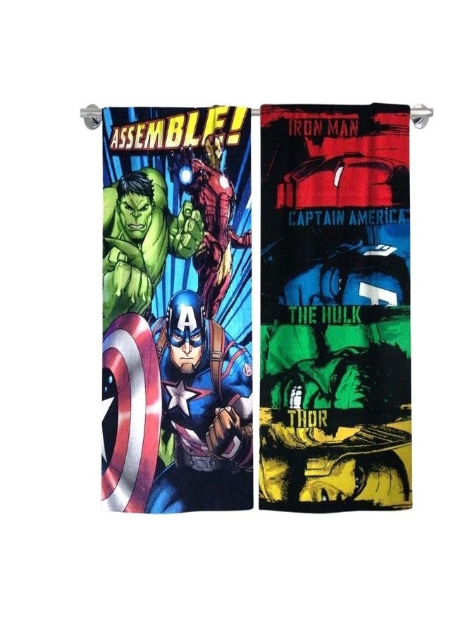 Athom Trendz Athom Living Marvel Captain America/The Hulk/Thor Avengers Kids Bath Towel 60x120 cm Pack of 2 - Image 2