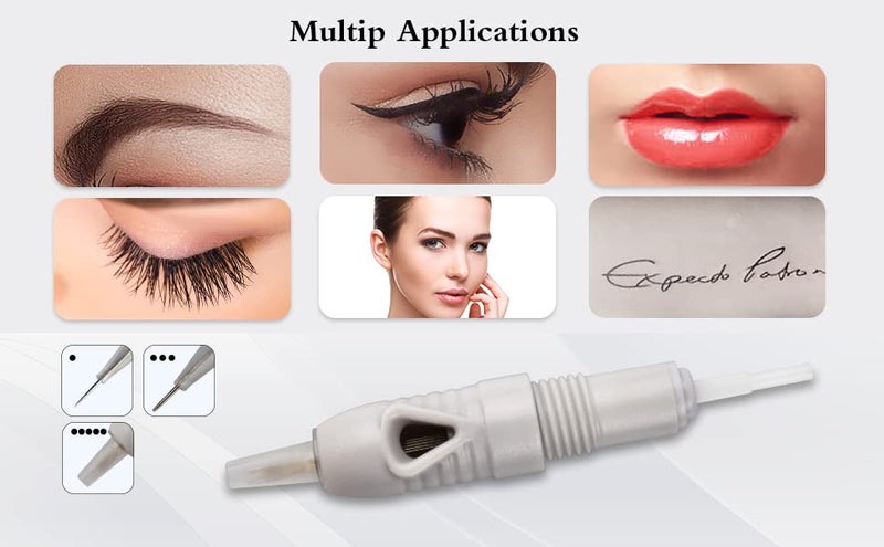 Axteno Charmant Liberty Tattoo Cartridge Needles 8mm Semi Permanent Makeup Microblading Needles for Eyebrow, Eyeliner Lips for D1R 1R 3R 5R 5F 7F 1P 3P 5P 7P Tattoo Machine Needles (Pack of 5, 5F) - Image 4