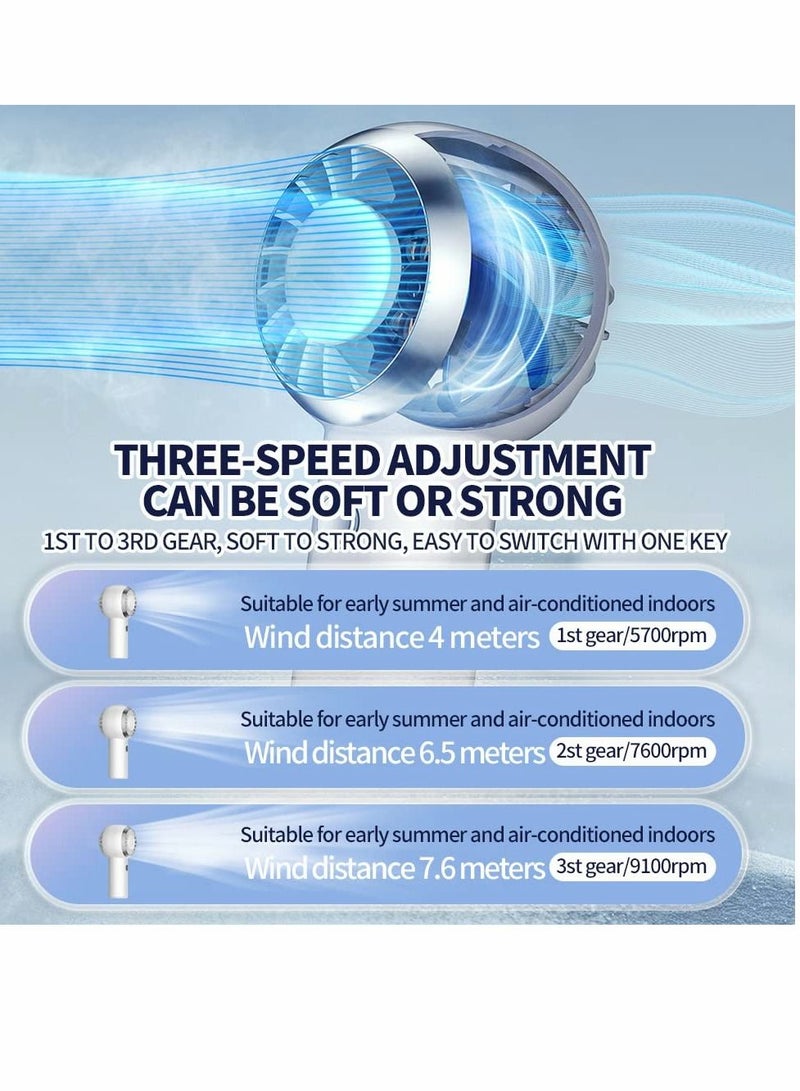 Excefore Handheld Fan, Rechargeable Portable Pocket Fan, USB Cooling Fan - Image 3