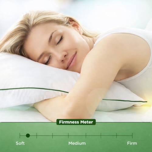 Nestro Premium Set of 2 Sleeping Pillow, Virgin Fiber Filled, 16x24 inch Size, Pure Cotton Fabric - Image 3