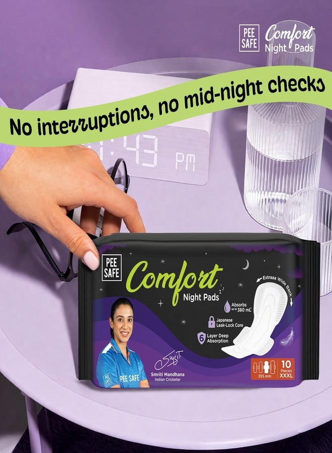 PEESAFE Pee Safe Comfort All Night Pads | 10 Pads 3 XL - 355mm | Extra Wide Back with Dual Wings | 6 Layer Deep Absorption | Japanese Leak-Lock Technology | Overnight Leak Free Protection | Extra Long - Image 5