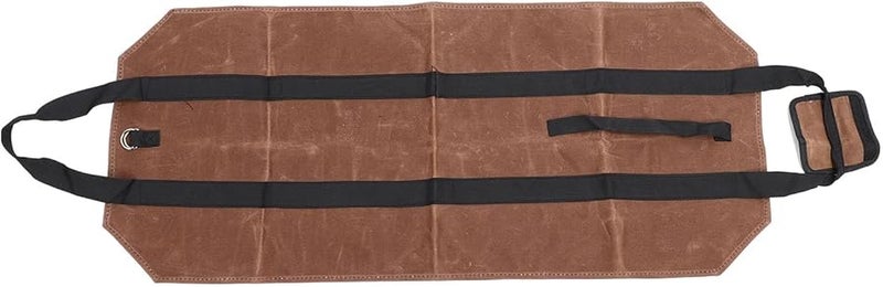 حقيبة حمل جذوع حطب من قماش الشمع للقهوة بمقابض للتخزين في النزهات والتخييم - Image 1