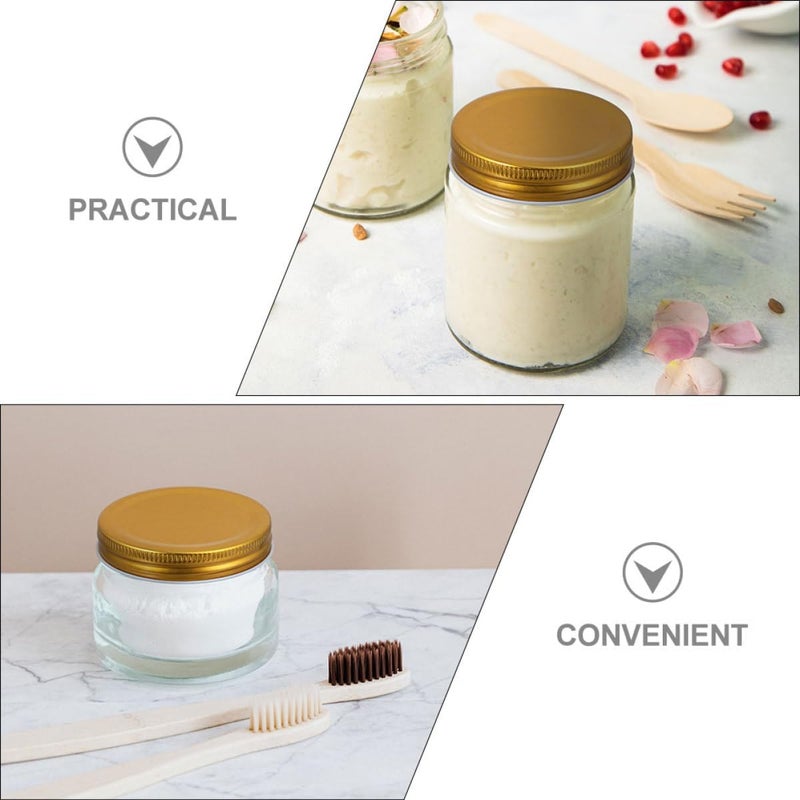 Healifty 10pcs 86mm Gold Mason Jar Lids, Reusable Iron Canning Covers with Sealing Function, Convenient Wide Mouth Replacement Lids for Home Canning and Storage - Image 3
