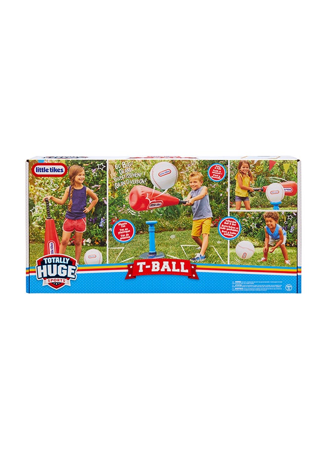 little tikes - Little Tikes Totally Huge Sports T-Ball Set, 8-inch ball, Inflatable bat with plastic handle - Image 1