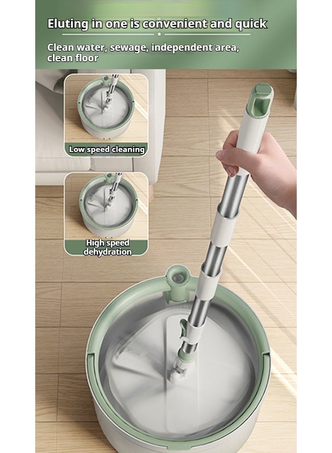 360° Rotating Mop & Bucket Set – Self-Wringing System with Reusable Microfiber Pads for Wet and Dry Home Floor Cleaning  - Image 3