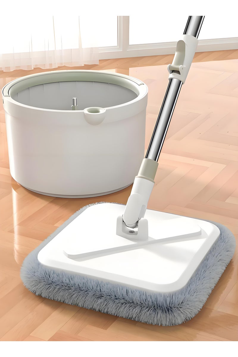 360° Rotating Mop & Bucket Set – Self-Wringing System with Reusable Microfiber Pads for Wet and Dry Home Floor Cleaning  - Image 1