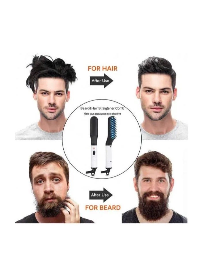 Raxoom Electric Beard Straightener for Men - Professional Quick Styling Comb for Frizz-Free Beard Hair - Ceramic Ionic Heating Control - Portable Brush with Anti-Scald - Image 3