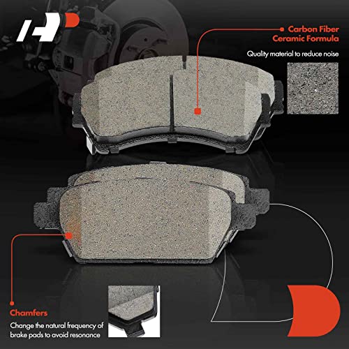 A-Premium Front and Rear Ceramic Disc Brake Pads Set Compatible with Select Ford, Lincoln, Mazda and Mercury Models - Fusion 2006-2012, MKZ 2007-2012, Zephyr 2006, 6 2006-2013, Milan 2006-2011, 8 Pcs - Image 3