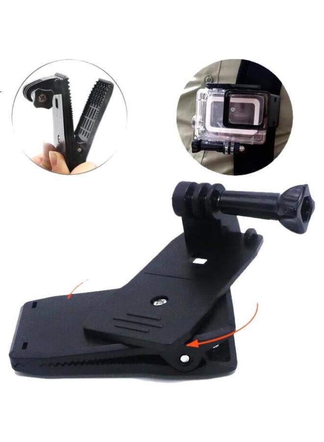 Earlymen Early Traveler Compatible With Dji Action 5 Pro/Action 4/Gopro 13, Insta360 Go 3S/Ace And Other Action Cameras, Backpack Clip Mount, 360-Degree Rotation - Image 1
